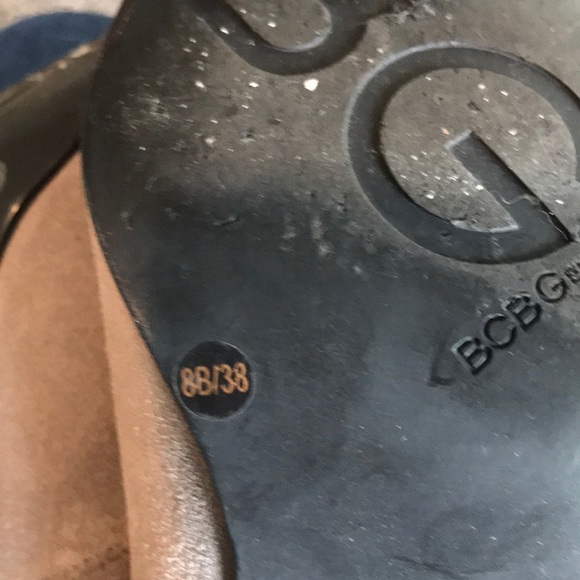 BCBG gray suede stacked heel booties-size 8B/38 - Picture 6 of 7